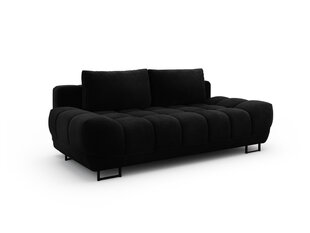 Trivietė sofa Windsor and Co Cirrus, veliūras, juoda kaina ir informacija | Sofos | pigu.lt