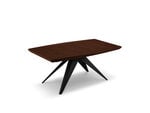Išskleidžiamas stalas Windsor & Co Sky, 180 cm, tamsiai rudas/juodas