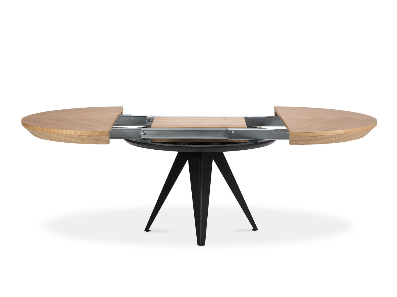 Išskleidžiamas stalas Windsor & Co Magnus 120 cm, rudas/juodas цена и информация | Virtuvės ir valgomojo stalai, staliukai | pigu.lt