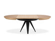 Išskleidžiamas stalas Windsor & Co Magnus 130 cm, rudas/juodas kaina ir informacija | Virtuvės ir valgomojo stalai, staliukai | pigu.lt
