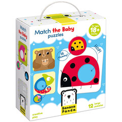 Dėlionė Match The Baby, 12 d. kaina ir informacija | Dėlionės (puzzle) | pigu.lt