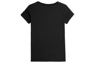 Футболка для женщин 4F NOSH4-TSD350, черная. цена и информация | Женские футболки | pigu.lt