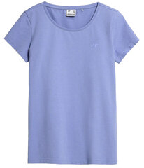 Marškinėliai moterims 4F NOSH4 TSD350, mėlyni kaina ir informacija | Marškinėliai moterims | pigu.lt