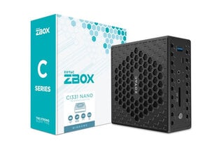 Zotac ZBOX nano CI331 DDR4-SDRAM N5100 mini PC Intel® Celeron® N 4 GB 120 GB SSD Windows 10 Pro N Black kaina ir informacija | Stacionarūs kompiuteriai | pigu.lt