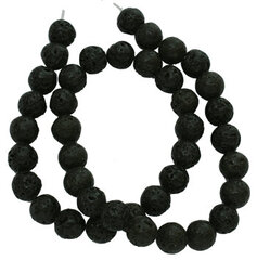 Лава круглая черная 6мм, лента цена и информация | Принадлежности для изготовления украшений, бисероплетения | pigu.lt