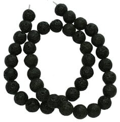 Лава круглая черная 10мм, лента цена и информация | Принадлежности для изготовления украшений, бисероплетения | pigu.lt