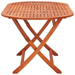 Sulankstomas sodo stalas, 160x85x75 cm, rudas kaina ir informacija | Lauko stalai, staliukai | pigu.lt