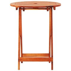 Sulankstomas sodo stalas, 60x75 cm, rudas kaina ir informacija | Lauko stalai, staliukai | pigu.lt