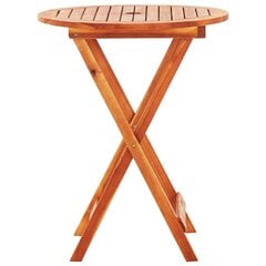 Sulankstomas sodo stalas, 60x75 cm, rudas kaina ir informacija | Lauko stalai, staliukai | pigu.lt