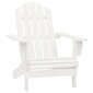 Sodo Adirondack kėdė su staliuku, baltos spalvos kaina ir informacija | Lauko baldų komplektai | pigu.lt