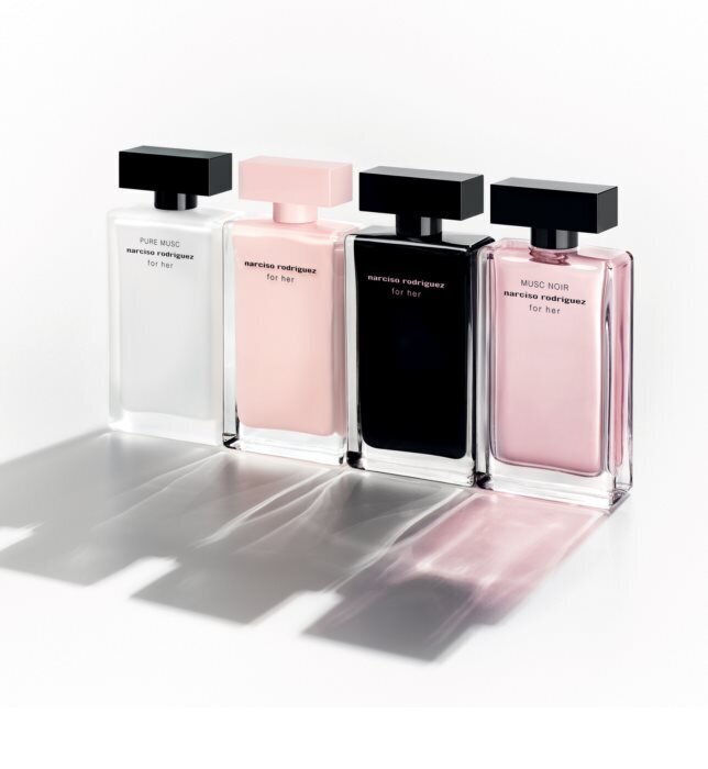 Rinkinys Narciso Rodriguez For Her Musc Noir moterims: kvapusis vanduo EDP 50 ml + dušo želė 50 ml + kūno losjonas 50 ml kaina ir informacija | Kvepalai moterims | pigu.lt