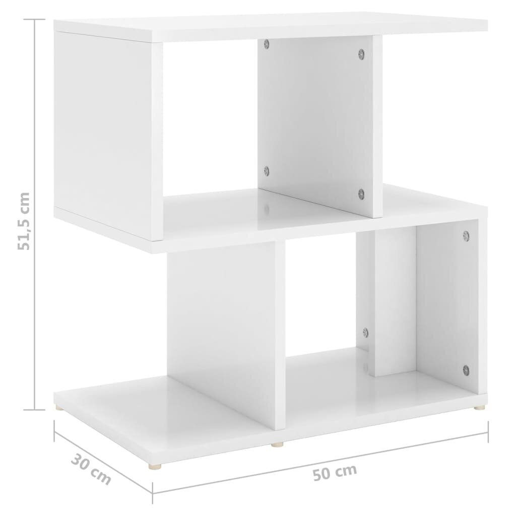 Naktinės spintelės, 50x30x51,5 cm, 2 vnt, baltos kaina ir informacija | Spintelės prie lovos | pigu.lt