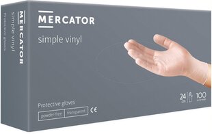 Vinilinės pirštinės be pudros M dydis Mercator VINYLEX-PF, 100 vnt kaina ir informacija | Pirmoji pagalba | pigu.lt