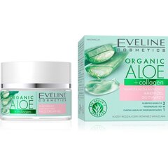 Veido kremas-gelis Eveline Organic Aloe+Collagen, 50 ml kaina ir informacija | Veido kremai | pigu.lt