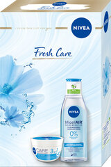 Rinkinys Nivea Fresh Care: dieninis veido kremas 3in1, 100 ml + micelinis vanduo, 200ml kaina ir informacija | Veido kremai | pigu.lt