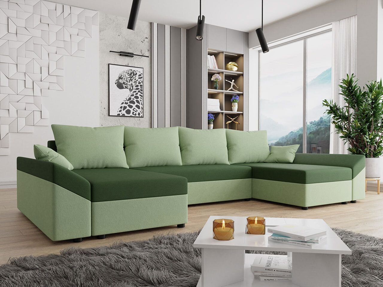 Kampinė sofa-lova Dante U цена и информация | Minkšti kampai | pigu.lt