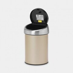 Мусорное ведро Brabantia, Touch Bin, 3 л цена и информация | Мусорные баки | pigu.lt