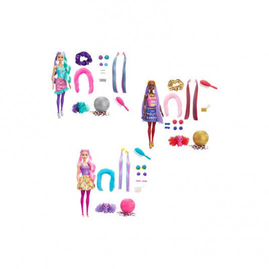 Lėlės Barbie spalvų siurprizo rinkinys, stebuklingų plaukų serija kaina ir informacija | Žaislai mergaitėms | pigu.lt