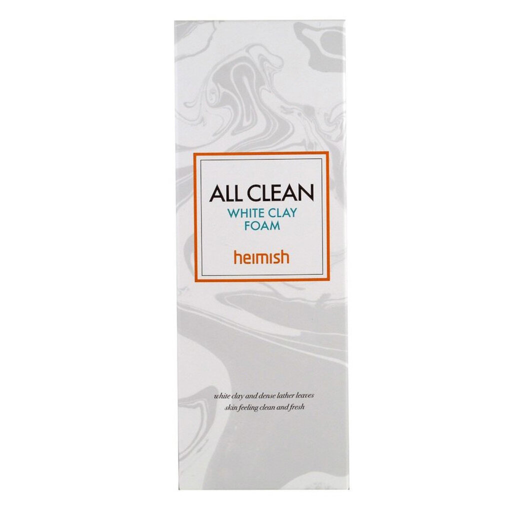 Molio putos giliai valančios poras Heimish All Clean White Clay Foam, 150 ml kaina ir informacija | Veido prausikliai, valikliai | pigu.lt