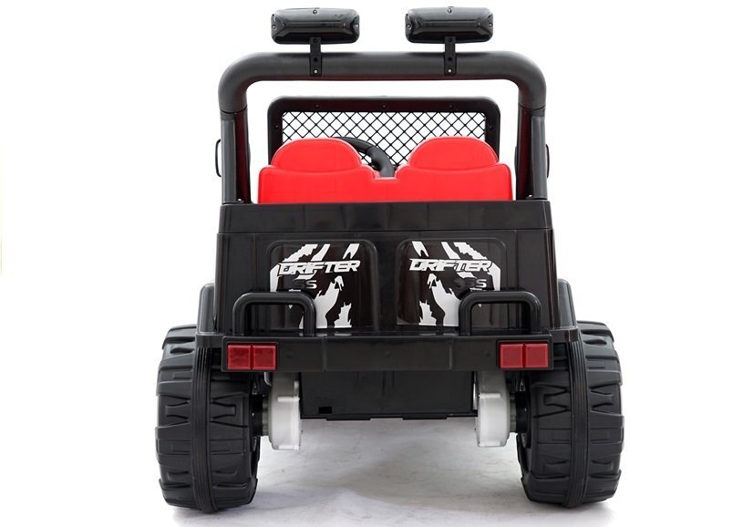 Vienvietis elektromobilis Jeep Raptor 4x4, juodas kaina ir informacija | Elektromobiliai vaikams | pigu.lt