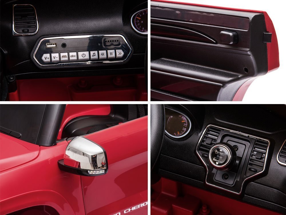 Vienvietis elektromobilis Jeep Grand Cherokee, lakuotas-raudonas kaina ir informacija | Elektromobiliai vaikams | pigu.lt
