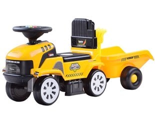 Толкаемый трактор с прицепом желтый цена и информация | Игрушки для малышей | pigu.lt
