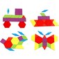 Medinė dėlionė Pattern Blocks 130 detalių kaina ir informacija | Dėlionės (puzzle) | pigu.lt