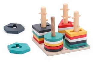 Деревянная головоломка Фигуры цена и информация | Развивающие игрушки | pigu.lt