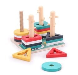 Деревянная головоломка Фигуры цена и информация | Развивающие игрушки | pigu.lt