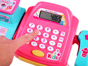 Игрушечный кассовый аппарат с весами розовый цена и информация | Игрушки для девочек | pigu.lt