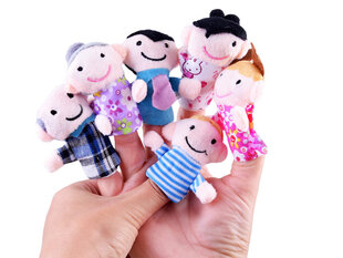 Lėlių ant pirštų rinkinys Šeima kaina ir informacija | Žaislai mergaitėms | pigu.lt