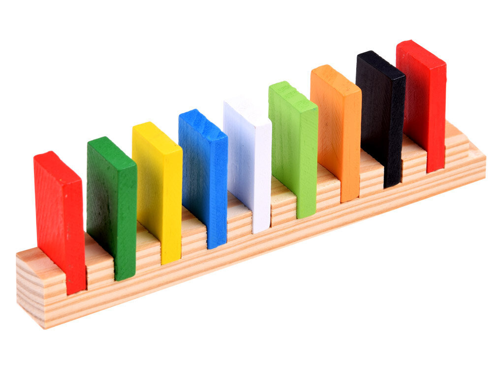 Medinės Domino kaladėlės kaina ir informacija | Konstruktoriai ir kaladėlės | pigu.lt