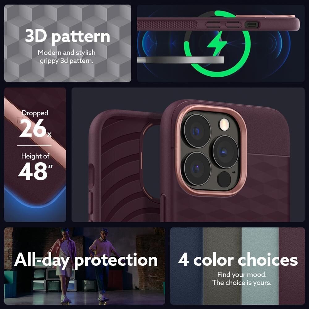 Caseology Parallax dėklas burgundy iPhone 13 Pro Max kaina ir informacija | Telefono dėklai | pigu.lt