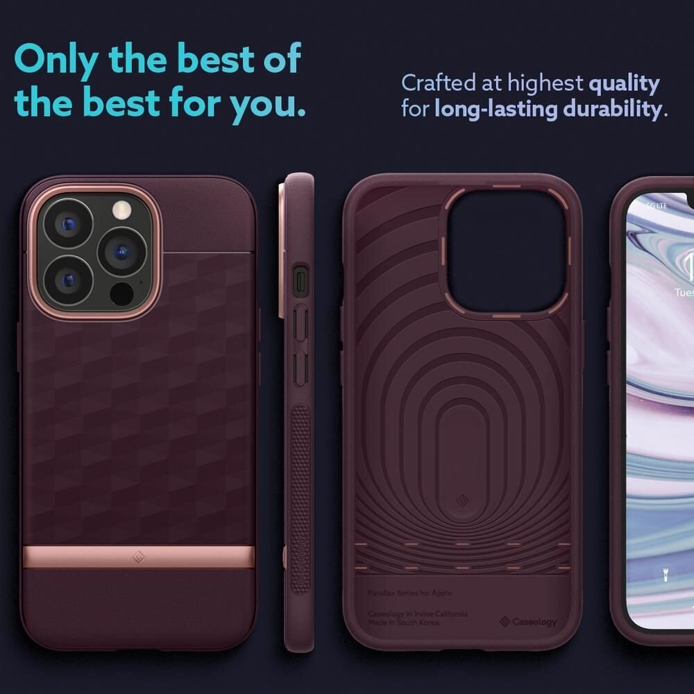 Caseology Parallax dėklas burgundy iPhone 13 Pro Max kaina ir informacija | Telefono dėklai | pigu.lt