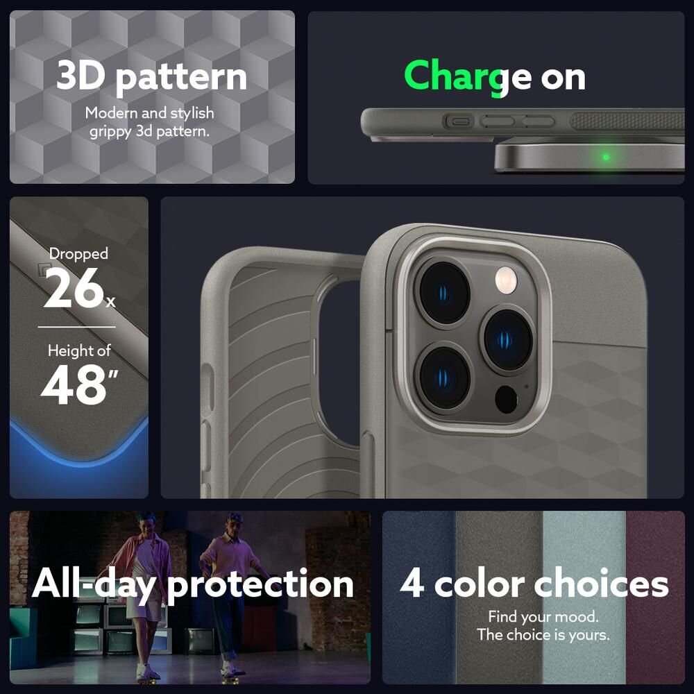 Caseology Parallax dėklas ash grey iPhone 13 Pro kaina ir informacija | Telefono dėklai | pigu.lt