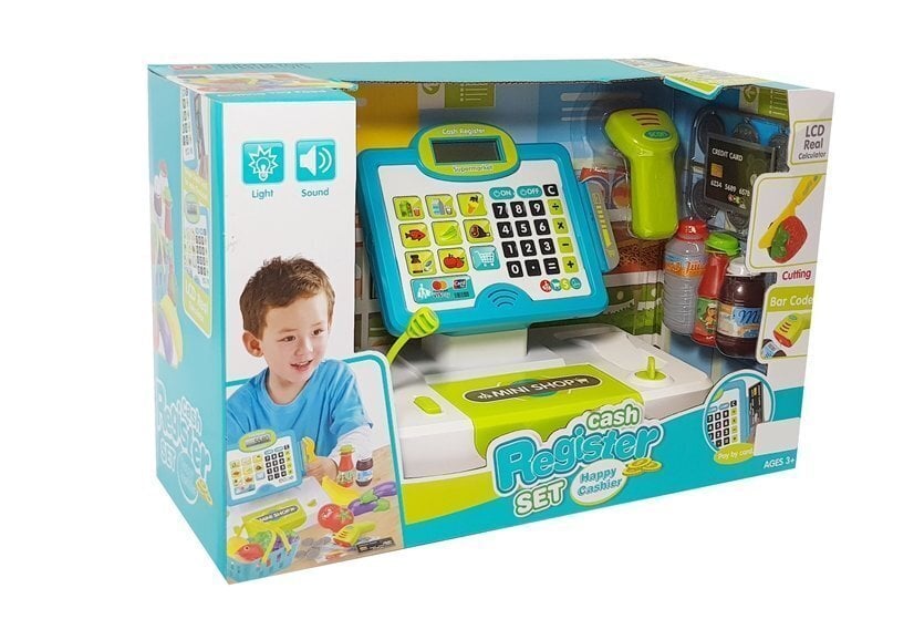 Vaikų kasos aparatas, mėlynas kaina ir informacija | Žaislai mergaitėms | pigu.lt