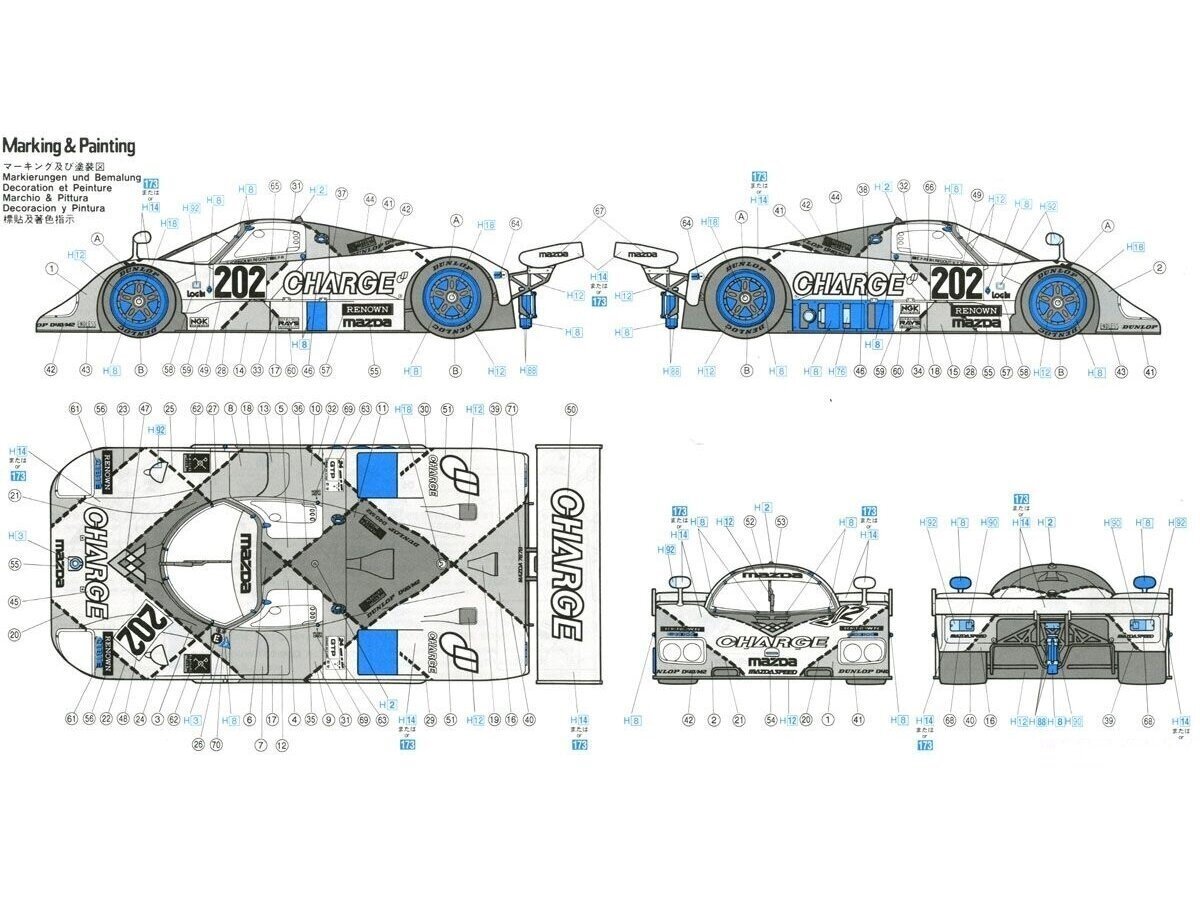 Konstruktorius Hasegawa - Charge Mazda 767B, 1/24, 20312 цена и информация | Konstruktoriai ir kaladėlės | pigu.lt