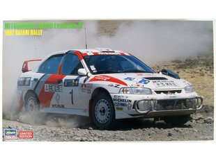 Сборная пластиковая модель Hasegawa - Mitsubishi Lancer Evolution IV 1997 Safari Rally, 1/24, 20395 цена и информация | Конструкторы и кубики | pigu.lt