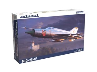 Сборная пластиковая модель Eduard - MiG-21MF Weekend Edition, 1/48, 84177 цена и информация | Конструкторы и кубики | pigu.lt