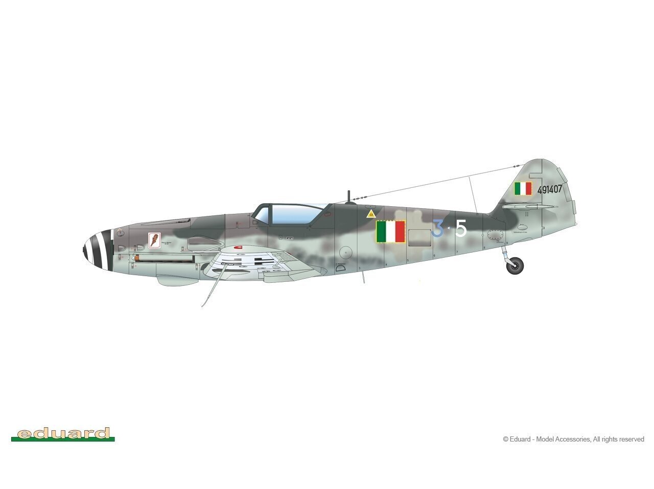 Konstruktorius Eduard - Bf-109G-10 Erla Weekend Edition, 1/48, 84174 kaina ir informacija | Konstruktoriai ir kaladėlės | pigu.lt