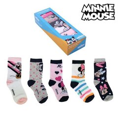 Носки Minnie Mouse (5 пар) Разноцветный цена и информация | Носки, колготки для девочек | pigu.lt