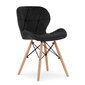 4-ių kėdžių komplektas Lago, juodas/rudas kaina ir informacija | Virtuvės ir valgomojo kėdės | pigu.lt