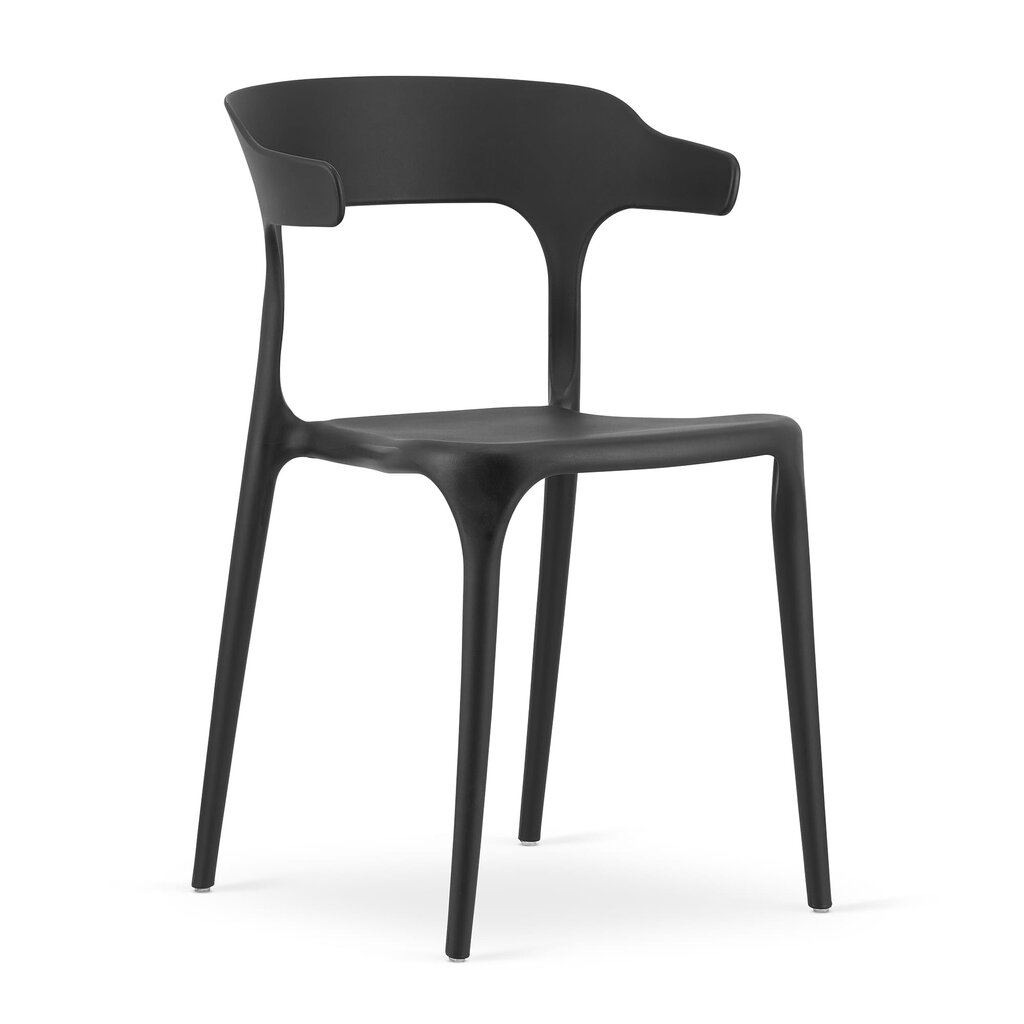 4-ių kėdžių komplektas Ulme, juodas kaina ir informacija | Virtuvės ir valgomojo kėdės | pigu.lt