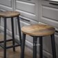 2-jų baro kėdžių komplektas LBC32X, juodas/rudas цена и информация | Virtuvės ir valgomojo kėdės | pigu.lt