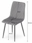 4-ių kėdžių komplektas Turin, pilkas kaina ir informacija | Virtuvės ir valgomojo kėdės | pigu.lt