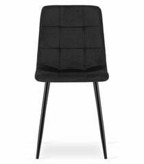 Набор из 4 стульев Sara, черный цена и информация | Стулья для кухни и столовой | pigu.lt