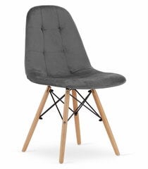 Набор из 4 стульев Dumo, серый цена и информация | Стулья для кухни и столовой | pigu.lt