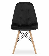 Набор из 4 стульев Dumo, черный цена и информация | Стулья для кухни и столовой | pigu.lt
