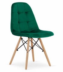 4-ių kėdžių komplektas Dumo, žalias kaina ir informacija | Virtuvės ir valgomojo kėdės | pigu.lt