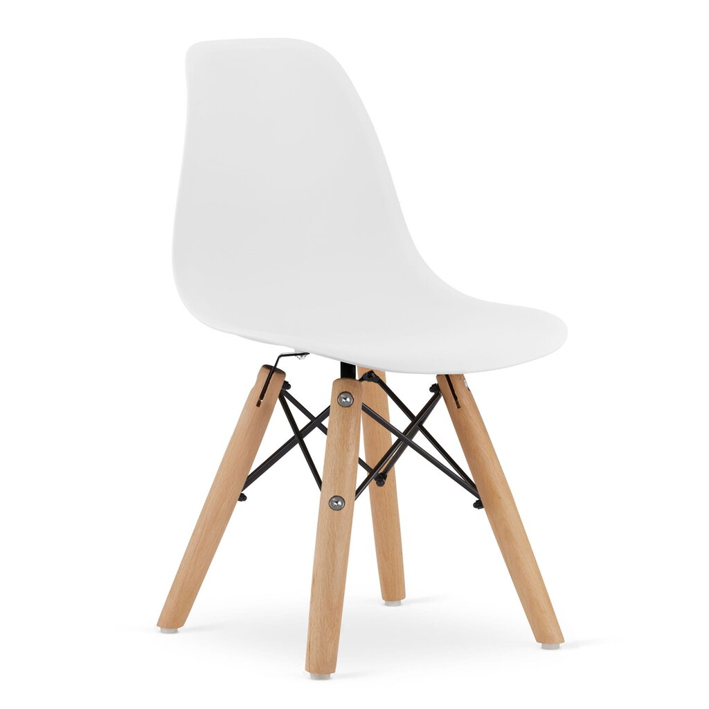 4-ių vaikiškų kėdžių komplektas Zubi, baltas цена и информация | Vaikiškos kėdutės ir staliukai | pigu.lt